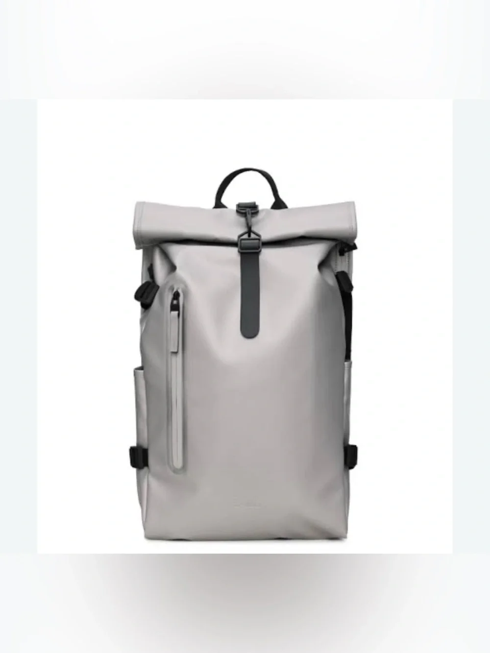 RAINS Rolltop Rucksack Bag Large Luggage Backpack Nimbus Grey Gray NEW NWT